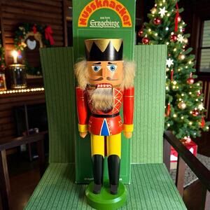 VTG Erzgebirge Rothenthal King Nutcracker 106233 Collectible With Box 12” German